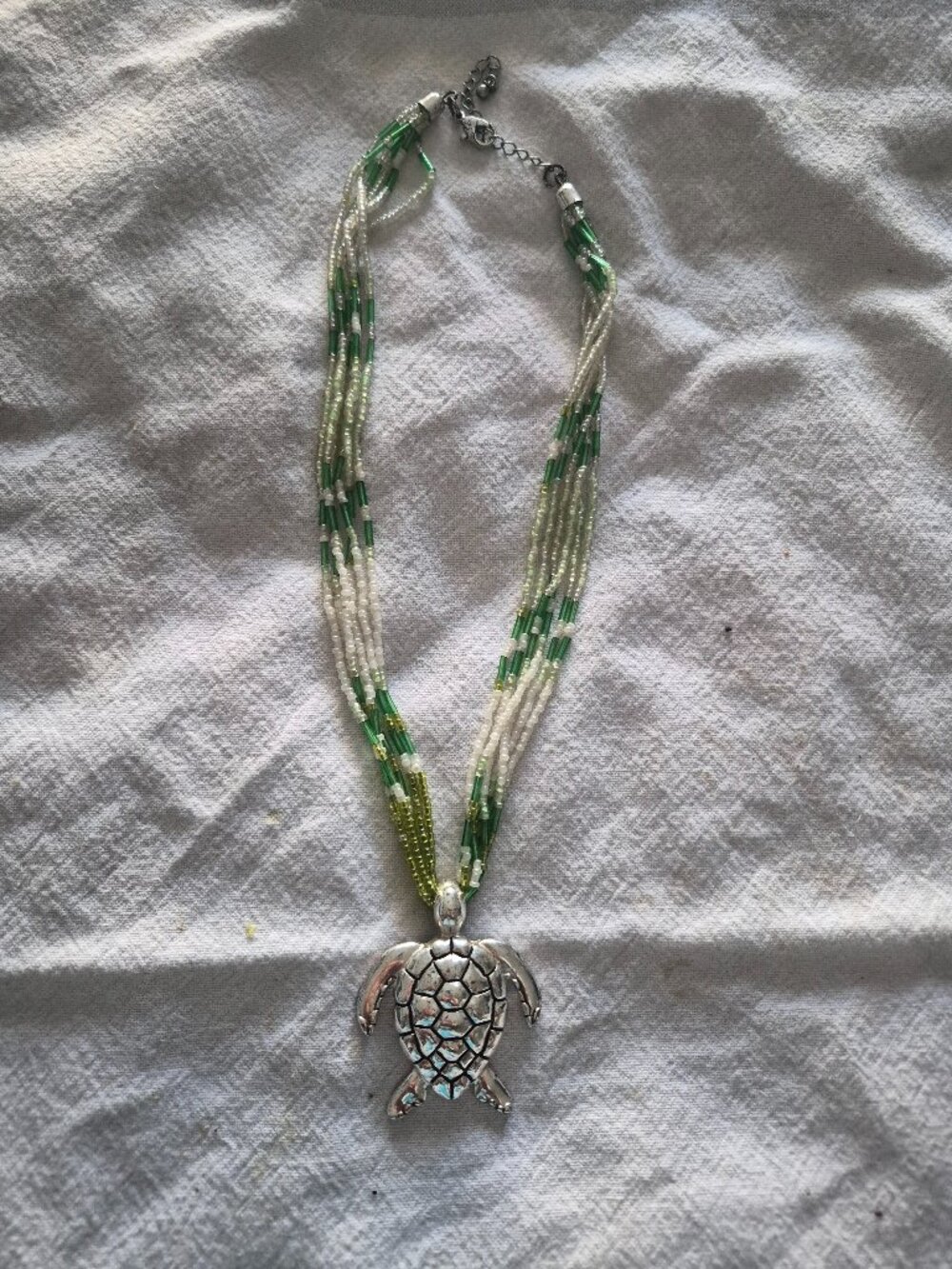 Beaded turtle necklace
